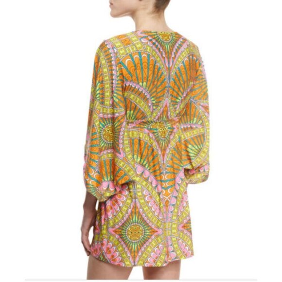 TRINA TURK Capri Lace-Up Tunic ORANGE SHERBET Colourful XS - Picture 2 of 9